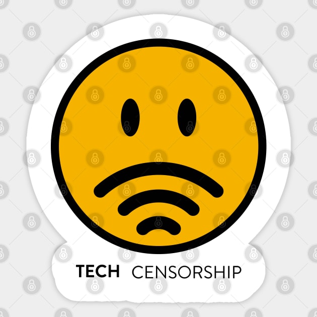 Mr-Fi Tech Censorship - Light Shirts Only Sticker by sadicus